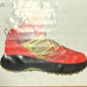 Hi-Tec Men's Red and Yellow Athletic Shoes